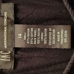 Inc Black Eyelet Top size14